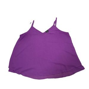 WOMENS TORRID BERRY CHIFFON TANK